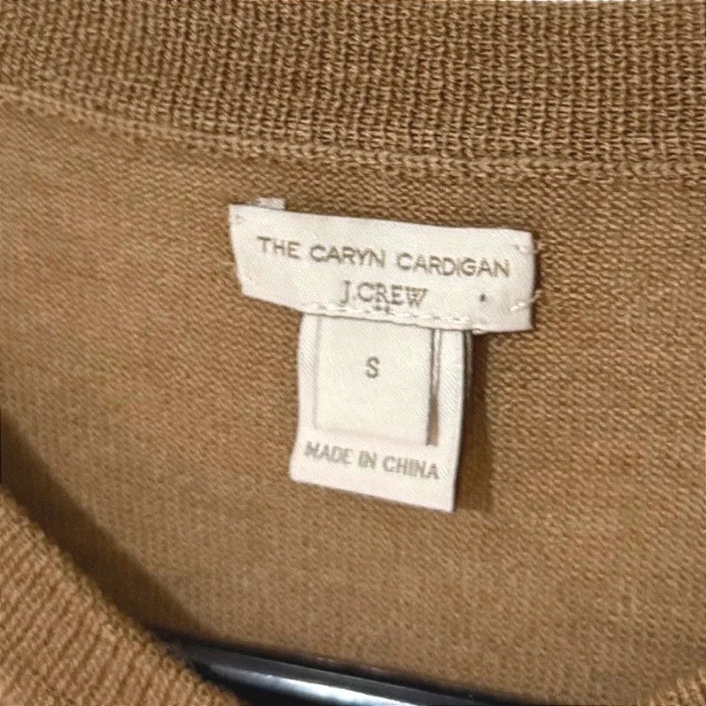 J.Crew Caryn Cardigan Sweater Brown Merino Wool Blend Button F8457 Womens Small